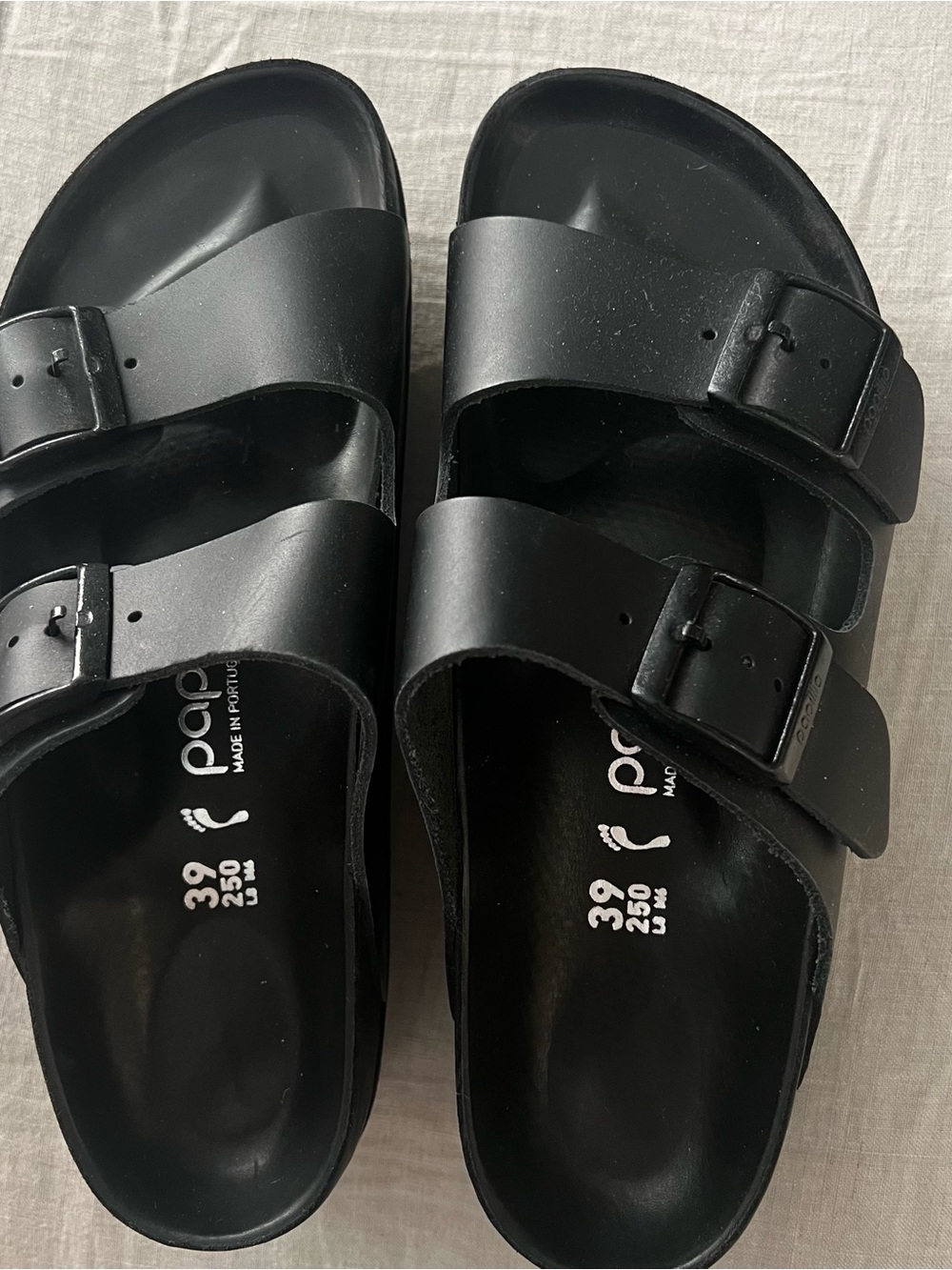 Birkenstock Papillio Exquisite Black Leather Double Buckle Platform